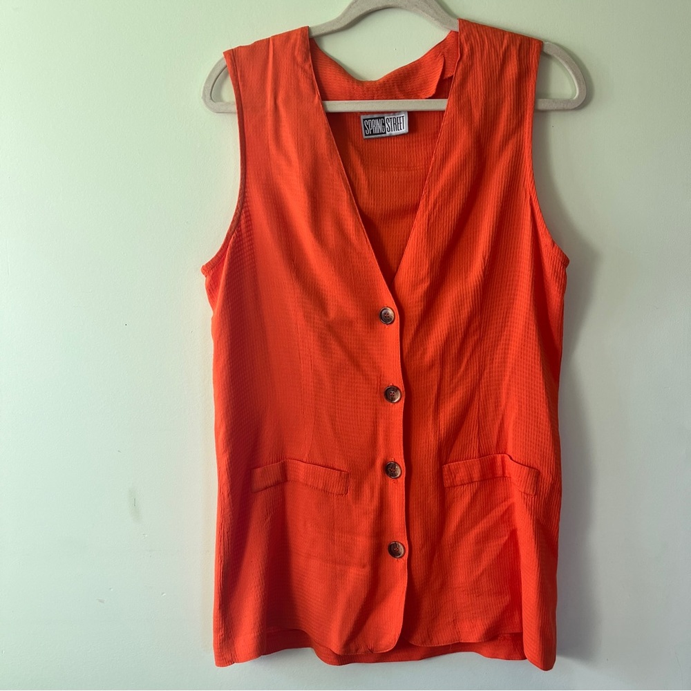 Breezy Orange Tunic Mini Dress